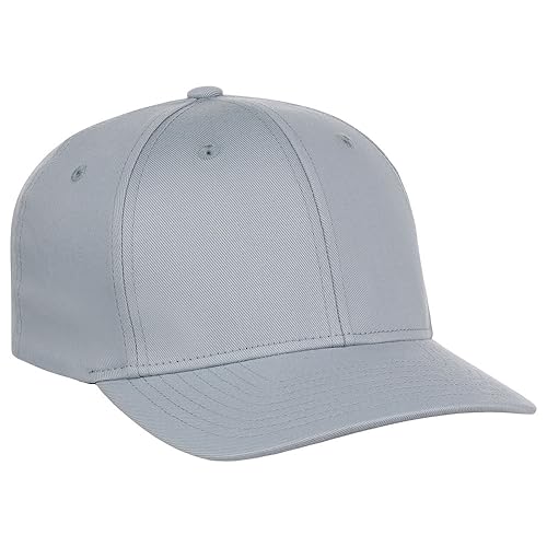 Lids Blank All Star Classic Structured Stretch Fitted Baseball Cap – Curved Bill Hat for Men and Women - color: Light Grey, size: Large-X-Large