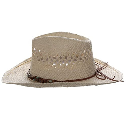 Panama Jack Drifter Sun Hat - Toyo Straw, 3 1/4" Shapeable Brim - color: Natural