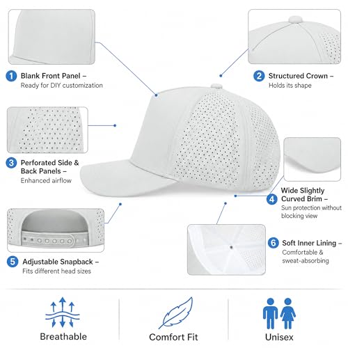 5 Panel Baseball Cap Quick Dry Mesh Snapback Hat for Women Men - color: Black+navy+lightgrey