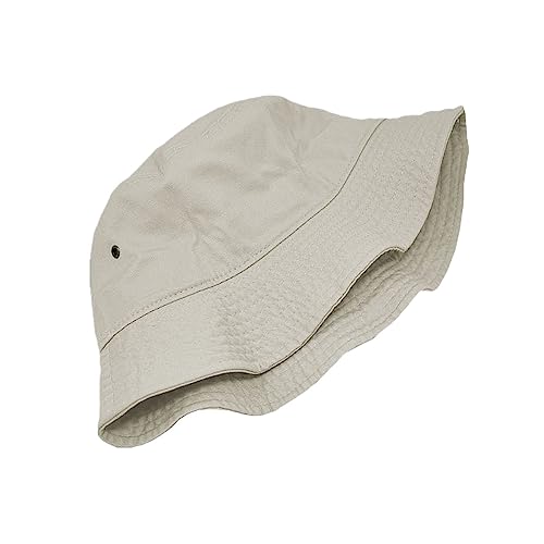 Glory Max Unisex Solid Color 100% Cotton Bucket Hat Small Brim Packable Travel Summer Beach Hat - color: Khaki, size: Small-Medium