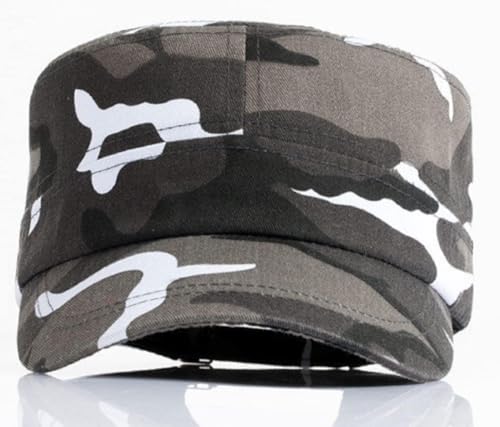 2 Pack Cadet Army Caps Flat Top Military Hats for Men Women - color: City Camo