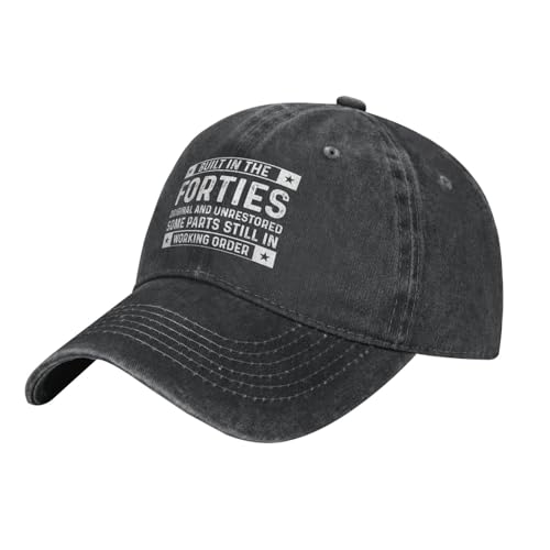 Built in Forties Original and Unrestored Some Parts Hat Women Dad Hat Trendy Hat - color: Black