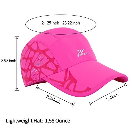 Running Hat Mesh Quick Dry Hat Baseball Cap for Women Men - color: Lakeblue+rosered