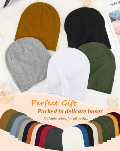 ROYBENS Thin 100% Cotton Beanie for Men Women Lightweight Slouchy Chemo Hat - color: 1pcs-pink
