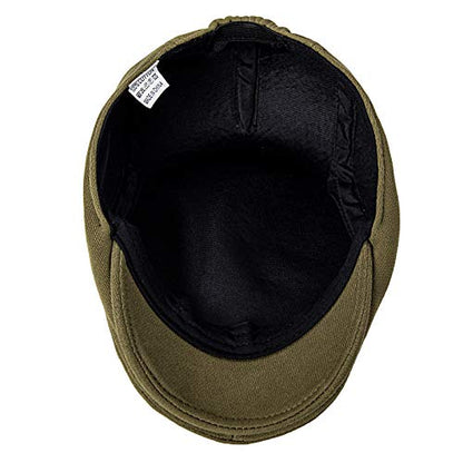 VOBOOM Men's Cotton Flat Ivy Gatsby Newsboy Driving Hat Cap - color: Green