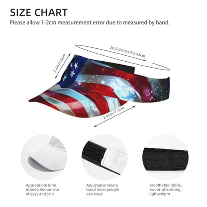 United States 250th Anniversary Hat America Patriotic Visor Caps for Women Men Adjustable Sun Hat - color: American Flag 4