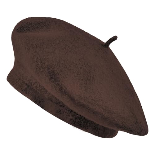 Jolbndcv 6PCS Beret, French Beanie, Outdoor, Winter, Fashion Lady Hat - color: Coffee