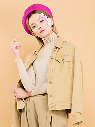 3/6 Pcs Beret Hats for Women - color: Bright Color, size: Medium