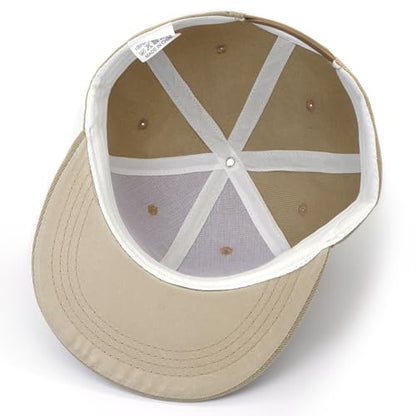 Snapback Hat Flat Bill Visor Hats Adjustable Hip Hop Baseball Cap for Women Men - color: Beige