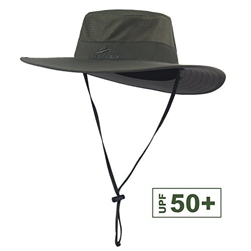 Fishing Hat,Sun Cap with UPF 50+ Sun Protection and Neck Flap,for Man and Women - color: Dark Green
