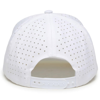 Funky Junque Mens High Crown Golf Hat, Performance Golf Cap - color: Legalize Mulligans - White