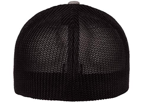Flexfit 110 Mesh Cap One Size - color: 2pk Dark Heather/Black & Dark Heather/White, size: Large