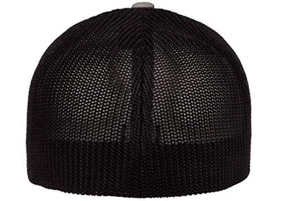 Flexfit 110 Mesh Cap One Size - color: 2pk Dark Heather/Black & Dark Heather/White, size: Large