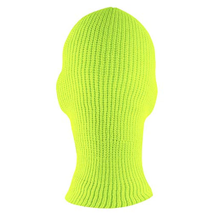 Super Z Outlet Knit Sew Acrylic Outdoor Full Face Cover Thermal Ski Mask One Size Fits Most - color: Neon Yellow