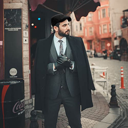 DOOVID Men's Newsboy Cap Retro Classic Beret Ivy Irish Gentleman Hat Cabbie Flat Cap - color: 1pc Green