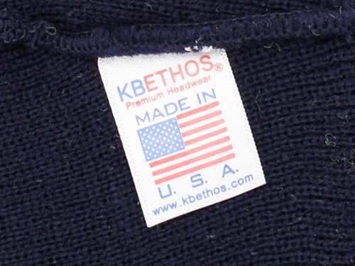 KBETHOS Made in USA Classic Men's Women's Cuffed Folded Acrylic Knit Beanie Hat Solid Unisex Cold - color: Navy Solid Long Beanie