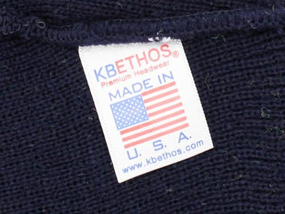KBETHOS Made in USA Classic Men's Women's Cuffed Folded Acrylic Knit Beanie Hat Solid Unisex Cold - color: Navy Solid Long Beanie