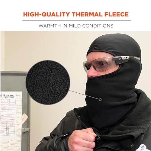 Balaclava with Spandex Top, Comfortable Wear Under Helmet, Winter Face Mask, Ergodyne N-Ferno 6822,Black - size: One Size