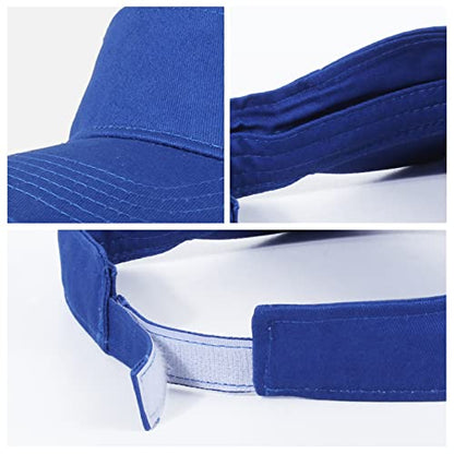 HH HOFNEN Sports Sun Visor Hats Cotton Adjustable Golf Caps for Men Women - color: #1b Dark Blue
