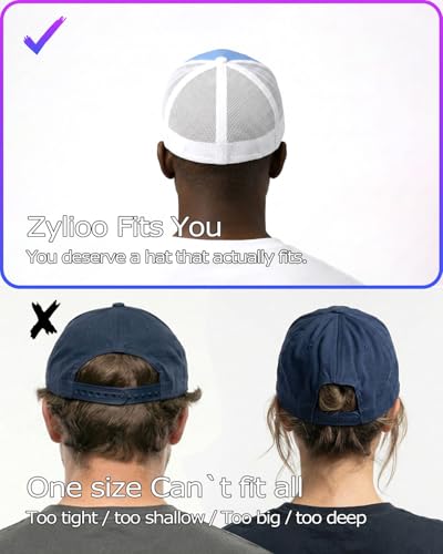 Zylioo XXL Fitted Trucker Hat,Large Stretch Mesh Summer Cap for Men Women - color: 회색., size: X-라지-XX-라지