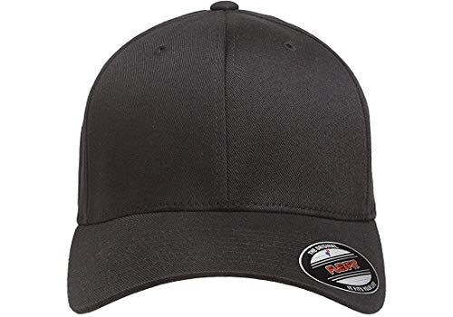 Flexfit Wooly Combed Twill Cap - 6277 (Black, Adult XXL (7 3/8"- 8"))