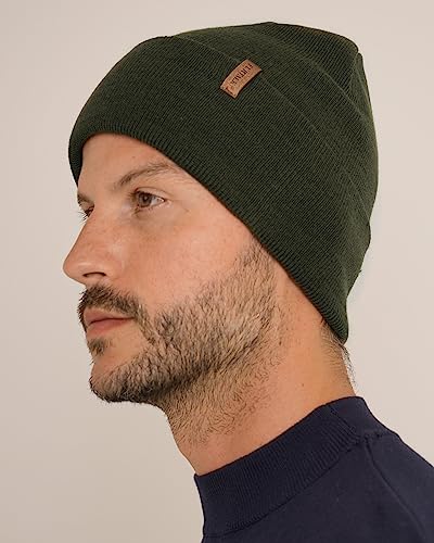 FURTALK Beanie for Men Women Cuffed Thick Knitted Winter Hat Skull Cap - color: Mix Army Green