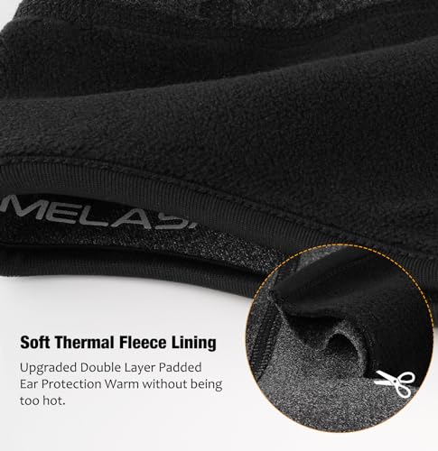 MELASA Winter Helmet Liner Skull Cap with Glasses Slots - color: Emerald Green