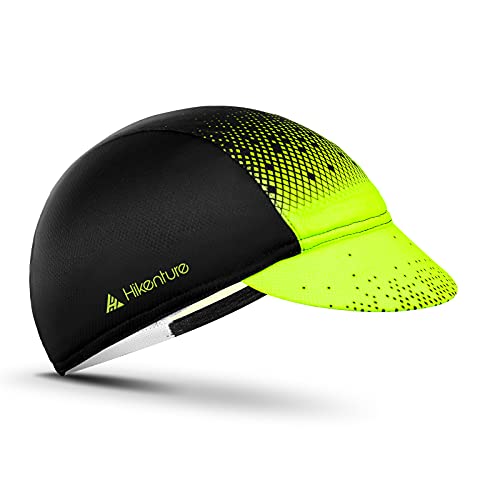 Hikenture Cycling Cap,Cooling Skull Cap Bike Hat with Sun Visor, Summer Breathable Helmet Liner Biking Cap for Men Women - color: Yellow