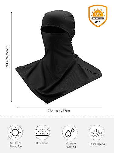 SATINIOR 3 Pcs Summer Balaclava - color: Black