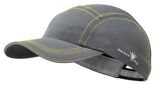 Unisex Adjustable Running/Cyclng/Active Performance Race Hat - color: Carbon/Yellow