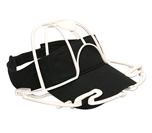 Perfect Curve Cap Washer - Hat and Visor Cleaning Rack. for Hats with Flat and Curved Brims. Made in USA. - color: White