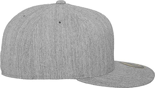 Flexfit Mens Premium 210 Fitted - color: Heather Grey, size: Small-Medium