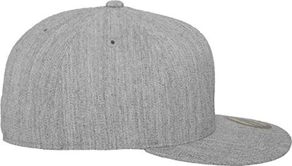 Flexfit Mens Premium 210 Fitted - color: Heather Grey, size: Small-Medium