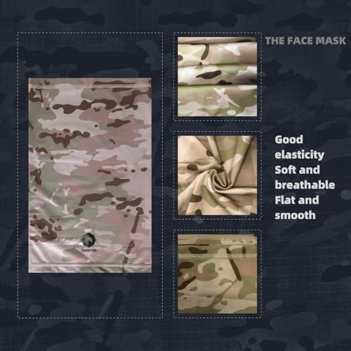 Camo Boonie Sun Hat with Face Mask UV Protection Fishing Hat Bucket Hat for Hunting Hiking Military Tactical Safari - color: Camo Cp Desert