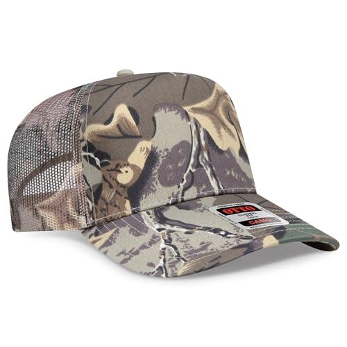 BROTHER TRUCKERS The World's Greatest Camouflage Patterned Trucker Hat Blanks - Wholesale Bulk Unisex Snapback Hats - color: Leaves Structured Mesh