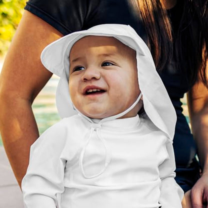 Green Sprouts Unisex-Baby Flap Sun Protection Swim HatHat - color: White, size: 2-4T