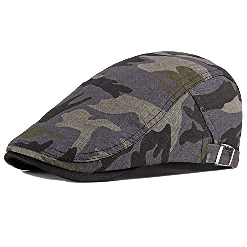 2 Pack Men's Cotton Flat Cap Ivy Gatsby Newsboy Hat - color: U
