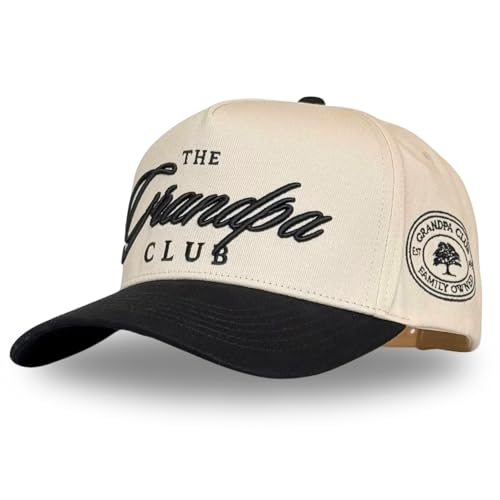 Vintage Mom & Dad Trucker Hats | Men & Women | Kids Grandpa Boy Mom Girl Dad Hats | Country Western | Cotton | Snapback - color: Grandpa Club | Black