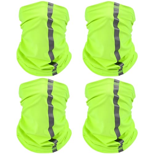 SATINIOR 4 Pcs Neck Gaiter Face Mask for Men - color: Green