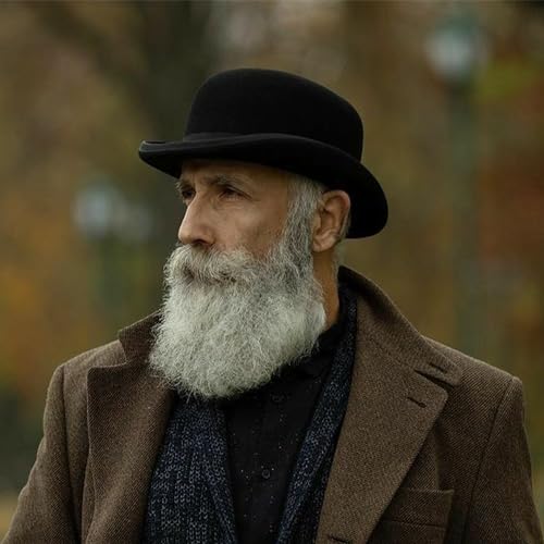 Bowler Fedora Hat with Rolled Brim - 1920s Classic Wool Derby Hats for Man Woman