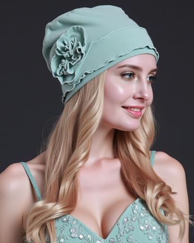 osvyo Chemo Headwear Turban Cap for Women - Cancer Beanie Hair Loss Sealed Packaging - color: Cotton Light Pistachio