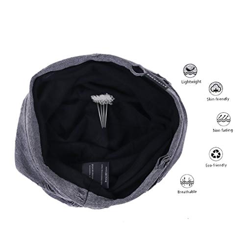 Ruphedy Men Slouchy Beanie Summer Long Oversize Thin Lightweight Skull Cap B011h - color: B405-grey, size: One Size