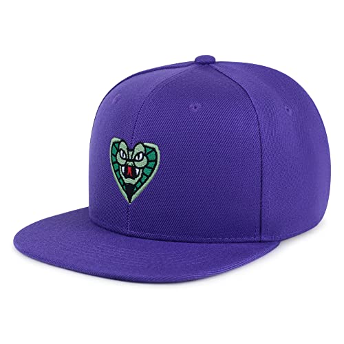 Snake Hip-Hop Snapback Hat Embroidered Baseball Cap Cobra - color: 05. Purple