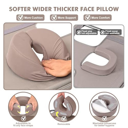 Oversized Extra Wide Tanning Chair with Sun Canopy Face Hole Padded Adjustable Washable, Heavy Duty Layout Folding Lounge Chair for Outside Beach Reading Sunbathing, UPF 50+, XL, Plus Size, 330 LBS - color: Beige, size: Oversized