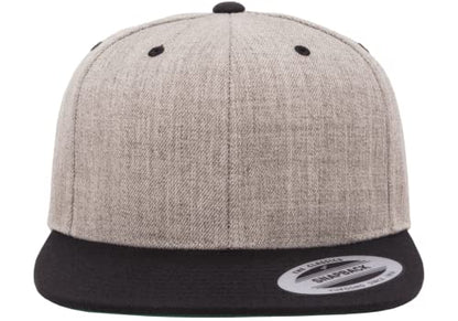 Yupoong Classics 6089 Wool-Blended Snapback Cap Bundle w/Cap Catcher - color: Heather/Black