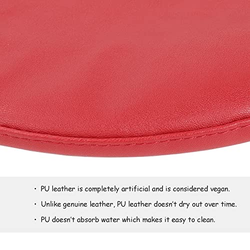 Wheebo PU Leather Berets for Women French Beret Hats Artist Painter Hat Classic Solid Style - color: Red