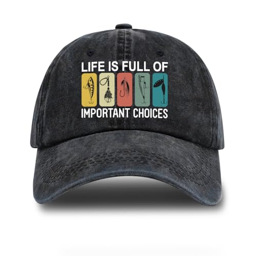 Fishing Adjustable Cotton Baseball Cap, Funny Trucker Hat Gift for Men Women Grandpa Dad Fishing Lover Fisherman - color: K