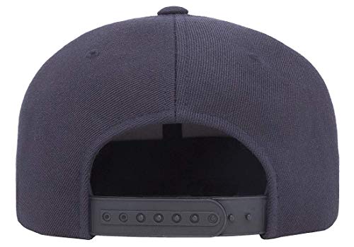 Mrlahat 6089 Yupoong Yp by Flexfit 6-Panel Structured Flat Visor Classic Snapback Cap with Black Bandana - color: Dark Navy
