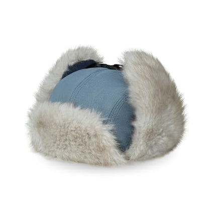 Croogo Trapper Hat Winter Hats for Men Trooper Russian Warm Hat with Ear Flaps Women Ushanka Fur Hat Windproof Ski Hat - color: Pl2510-lightblue