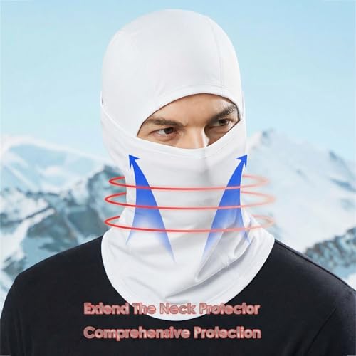 Ski Mask Balaclava Motorcycle Summer Face Mask Shiesty Mask for Men Women - color: A Black + White